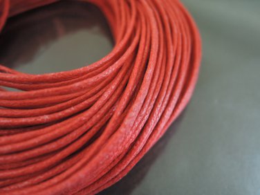 2 Yards 1.5mm Red Round Cotton Wax Cords