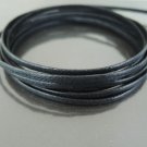 2 Yards 3mm x 1mm Black Flat Cotton Wax Cords