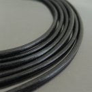 1 Yard 4mm Black Genuine Round Leather Cord