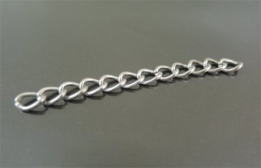 Finding - 10 pcs Silver Small Chain Closure Extender