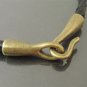 Finding - 2 Sets Antique Brass End Cap S Hook Toggle Clasp Clousure Buckle ( Inside 3.5mm Diameter )