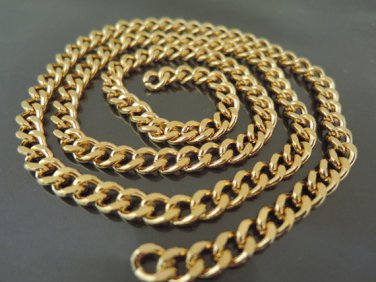Finding - 1 Yard Gold Iron Chain with Unfinished Link ( 7mm width in each oval )