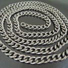Finding - 1 Yard Silver Iron Chain with Unfinished Link ( 7mm width in each oval )