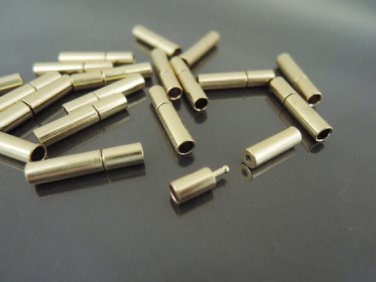 Finding - 2 Sets of Gold Open Round Buckle End Cap Clasp Connector ( Inside 2.5mm Diameter )