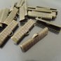 Finding - 6 pcs Antique Brass Flat Clamp Fold Over End Cap Crimps with Loop ( 25mm )