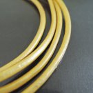 1 Yard 3mm Metallic Gold Genuine Round Leather Cord