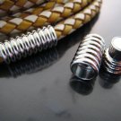 Finding - 1 Set Silver Magnetic Clasp Buckle Fastener ( Inside 6mm Diameter )