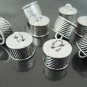 Finding - 4 pcs Antique Silver End Caps with Loop 16mm x 15mm ( inside 13.5mm Diamater )