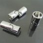 Finding - 1 Set Silver Magnetic Clasp Buckle Fastener ( Inside 7mm Diameter )