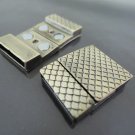 Finding - 1 Set Antique Brass Flat Magnetic Clasp ( Inside 19mm x 2.5mm diameter )