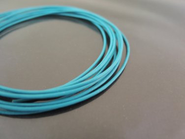 2 Yards 0.5mm Turquoise Blue Genuine Round Leather Cord