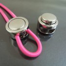 Finding - 2 pcs Silver Plastic End Lock Cord Stopper