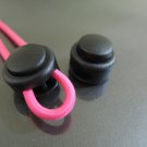 Finding - 2 pcs Black Plastic End Lock Cord Stopper