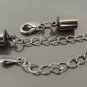 Finding - 2 Sets Gunmetal Black Round End Cap Lobster Clasp & Extender ( Inside 6mm Diameter )