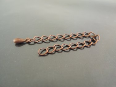 Finding - 6 pcs Red Copper Small Chain Closure Extender