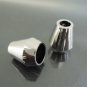 Finding - 10 pcs Silver Plastic Round Tone Cord End Cap with Two Holes 14mm x 12mm