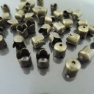 Finding - 20 pcs Antique Brass Round Tone Cord End Cap Buckle with Hole 7mm x 6.5mm ( Inside 6mm )