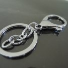 1 Set Silver Large Split Key Ring with Lobster Clasp Keychain ( about 64mm Length )