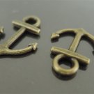 Finding - 10 pcs Antique Brass Small Anchor Hook Clasp 19mm x 15mm