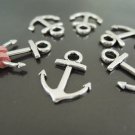 Finding - 10 pcs Antique Silver Small Anchor Hook Clasp 19mm x 15mm