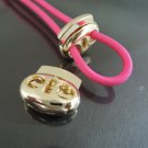 Finding - 2 pcs Gold Metal End Lock Cord Stopper