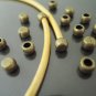 Finding - 10 pcs Antique Brass Round Tone Cord Flat End Cap without Loop ( Inside 2.5 mm Diameter )