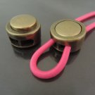 Finding - 2 pcs Antique Brass Plastic End Lock Cord Stopper
