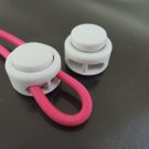 Finding - 2 pcs White Plastic End Lock Cord Stopper