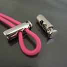 Finding - 2 pcs Silver Metal End Lock Cord Stopper