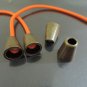 Finding - 10 pcs Antique Brass Plastic Round Tone Cord End Cap with Two Holes 15mm x 12mm