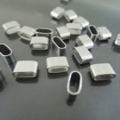 Finding - 6 pcs Silver Flat Head with Round Edge Rectangular Tubes 9mm x 5mm x 4mm