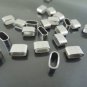 Finding - 6 pcs Silver Flat Head with Round Edge Rectangular Tubes 9mm x 5mm x 4mm
