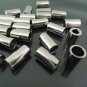 Finding - 4 pcs Silver Metal Round Tone Cord End Cap with Two Holes 13mm x 7mm