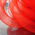 1 Yard of Red Horsehair ( Crin ) Tube Crinoline for Hair Accessories ( 15mm Width )