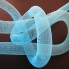 1 Yard of Light Blue Horsehair ( Crin ) Tube Crinoline for Hair Accessories ( 15mm Width )
