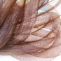 1 Yard of Brown Horsehair ( Crin ) Tube Crinoline for Hair Accessories ( 15mm Width )