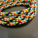 1 Yard of 4mm Summer Colorful Rainbow Striped String Round Braided Trim Rope Cord