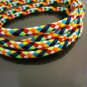 1 Yard of 4mm Summer Colorful Rainbow Striped String Round Braided Trim Rope Cord