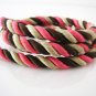 1 Yard of 8mm Brown Pink and Nature Color Braided String Cord