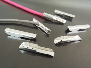 Finding - 20 pcs Silver Metal Fold Over Crimp 22mm x 4mm