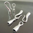 Finding - 2 Sets Antique Silver End Cap S Hook Toggle Clasp Clousure Buckle ( Inside 5mm Diameter )
