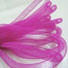 2 Yards of Pink Horsehair ( Crin ) Tube Crinoline for Hair Accessories ( 7mm Width )
