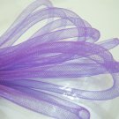 2 Yards of Purple Horsehair ( Crin ) Tube Crinoline for Hair Accessories ( 7mm Width )