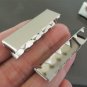 Finding - 6 pcs Silver Fold Over Very Long Edge End Cap Flat Crimp without Loop ( 32mm x 10mm )