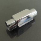 Finding - 1 Set of Silver Round Stainless Steel Magnetic Buckle Clasp ( Inside 5mm Diameter )