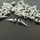 Finding - 10 pcs Antique Silver Small Spike Charm 13mm x 4mm