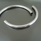 Finding - 2pcs Silver Very Long Curve Arc Tubes 100mm x 7mm ( Inside 5mm Diameter )