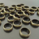 Finding - 10 pcs Antique Brass Round Daisy Spacers Beads with Large Hole ( 8mm x 2mm )