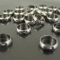 Finding - 10 pcs Silver Round Daisy Spacers Beads with Large Hole ( 8mm x 2mm )
