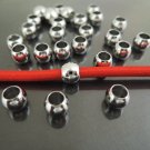 Finding - 20 pcs Silver Round Ball Spacers Beads with Large Hole ( 6mm x 5mm )